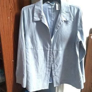 Baby and Me, Baby blue suede maternity Blazer M 10/12